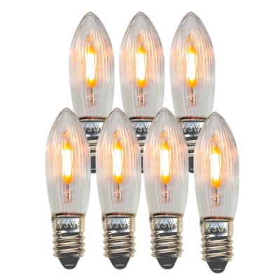 Universal LED Bulb E10 14-55V klar 7-pack