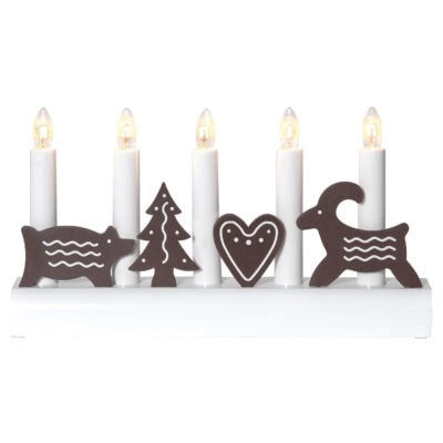 Ljusstake Pepparkakshus Och Pepparkaksgranar