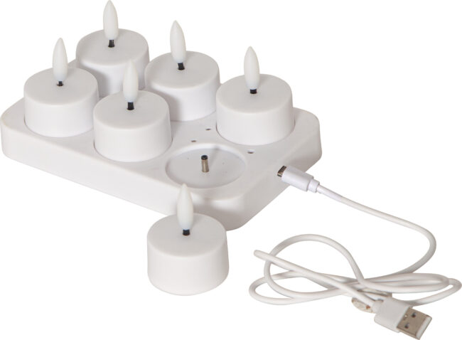 LED Värmeljus 6-pack Flamme Charge - Bild 4