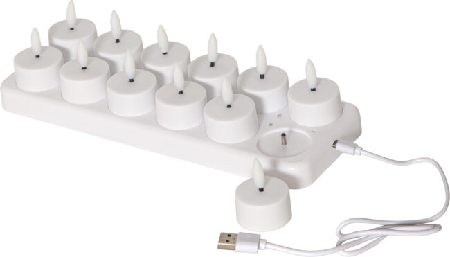 LED Värmeljus 12-pack Flamme Charge - Bild 2