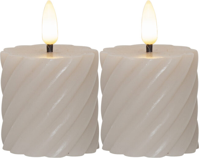 LED Blockljus 2-pack Flamme Swirl - Bild 4