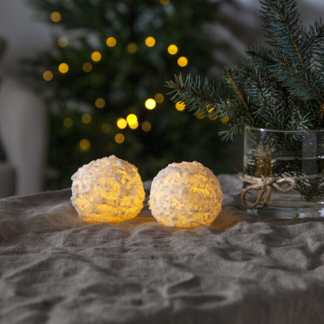 LED Blockljus 2-pack Snowball - Bild 3