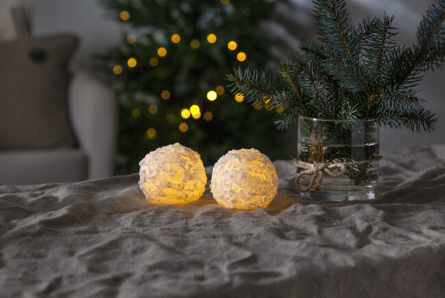 LED Blockljus 2-pack Snowball - Bild 5