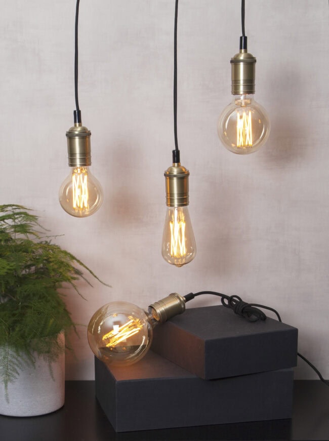 LED-lampa E27 G80 Vintage Gold - Bild 5