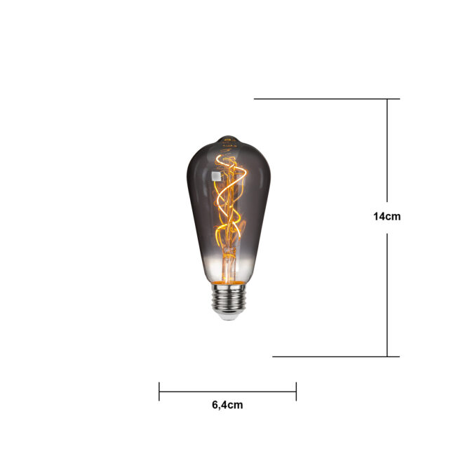 LED-lampa E27 ST64 Decoled Grace Smoke - Bild 8