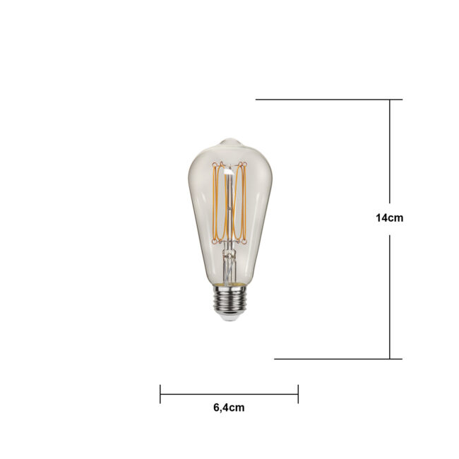 LED-lampa E27 ST64 Decoled Grace Clear - Bild 8