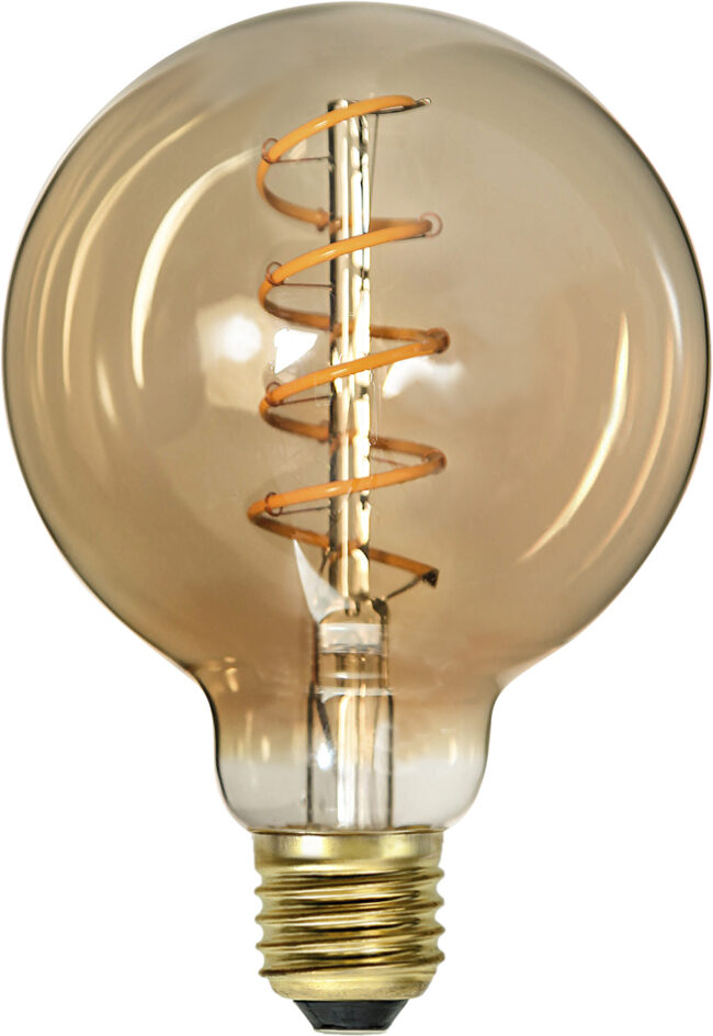 LED-lampa E27 G95 Decoled Spiral Amber - Bild 6