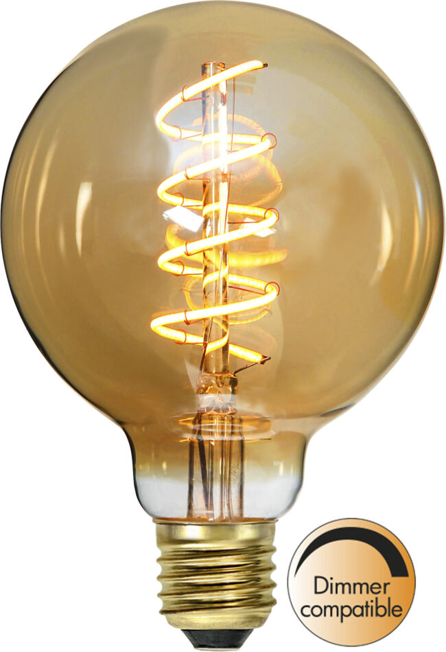 LED-lampa E27 G95 Decoled Spiral Amber - Bild 7