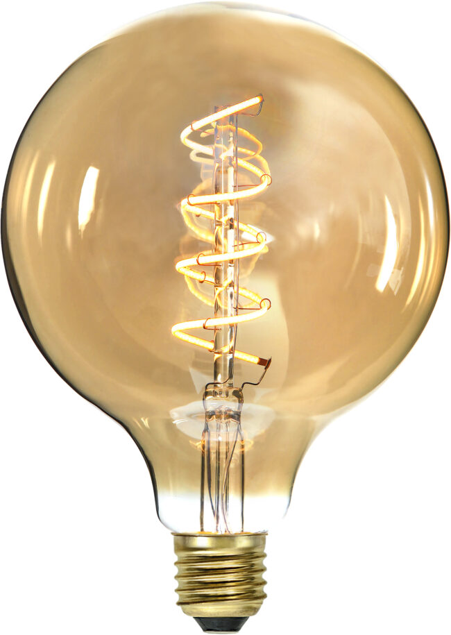 LED-lampa E27 G125 Decoled Spiral Amber - Bild 5