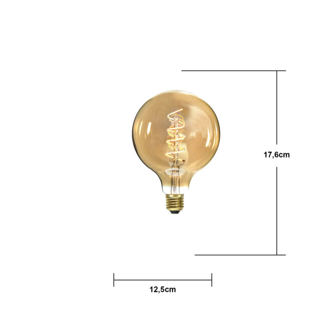 LED-lampa E27 G125 Decoled Spiral Amber - Bild 10