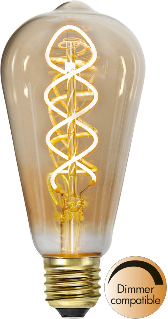 LED-lampa E27 ST64 Decoled Spiral Amber - Bild 7