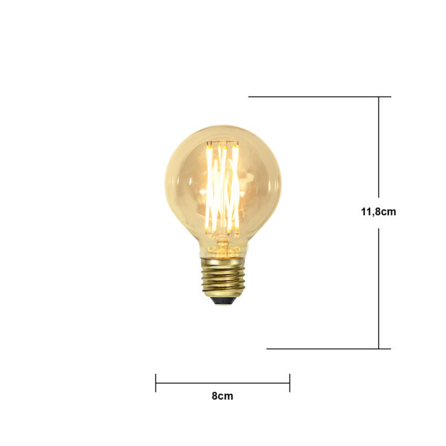 LED-lampa E27 G80 Vintage Gold - Bild 18