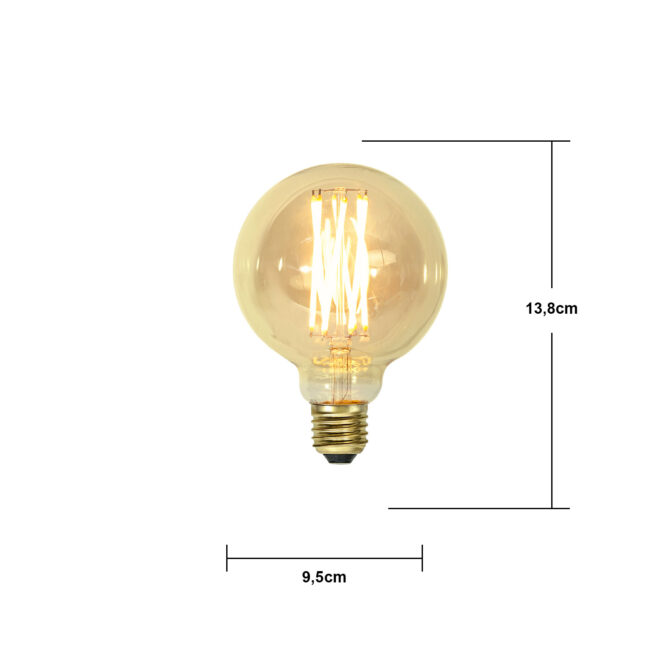 LED-lampa E27 G95 Vintage Gold - Bild 30