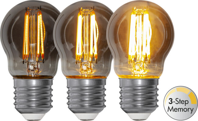 LED-lampa E27 G45 Soft Glow Smoke 3-step memory - Bild 7