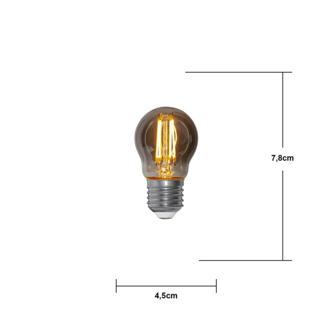 LED-lampa E27 G45 Soft Glow Smoke 3-step memory - Bild 12