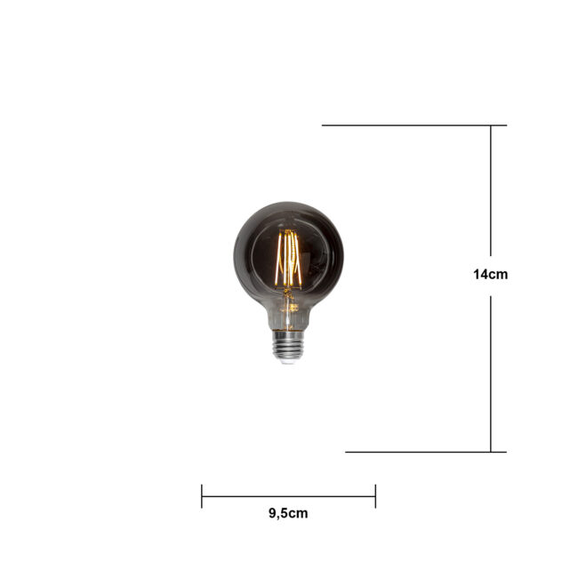 LED-lampa E27 G95 Soft Glow Smoke 3-step memory - Bild 12