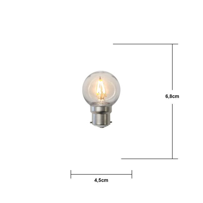 LED-lampa B22 G45 Outdoor Lighting PC Cover Filament - Bild 8