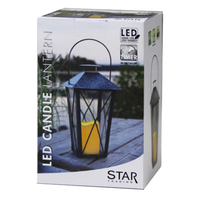 Lykta Zink 32 cm Star Trading