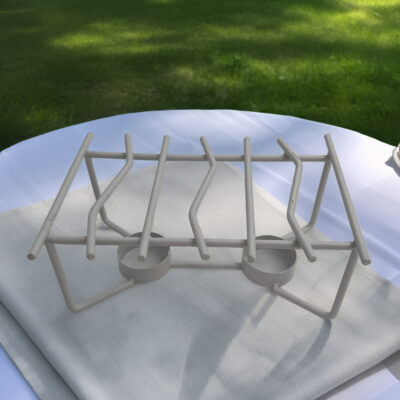 Grytvärmare med plats för värmeljus vit