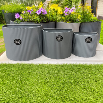 Blomkruka plåt grå 3 pack Stjernsund