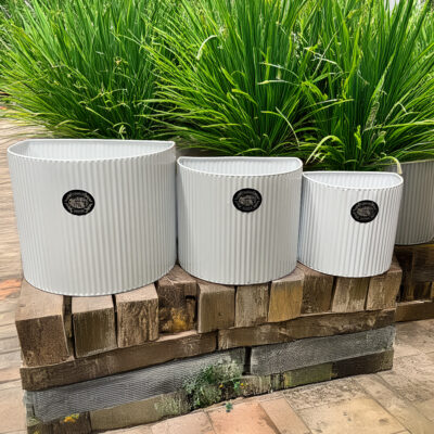 Blomkruka plåt vit 3 pack Stjernsund