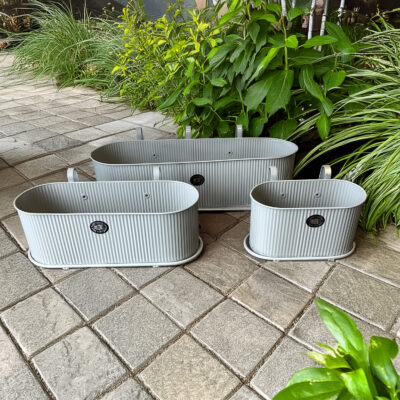 Blomlåda i plåt grå 3 pack Stjernsund